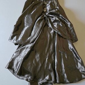 Elegant Black Satin Corset Skirt